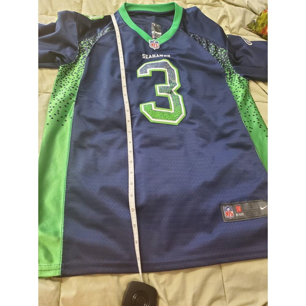 Nike Russell Wilson #3 Seattle Seahawks NFL Jersey Youth XL Blue Green Sewn - Picture 9 of 10